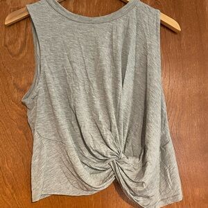 Grey tied tank top
